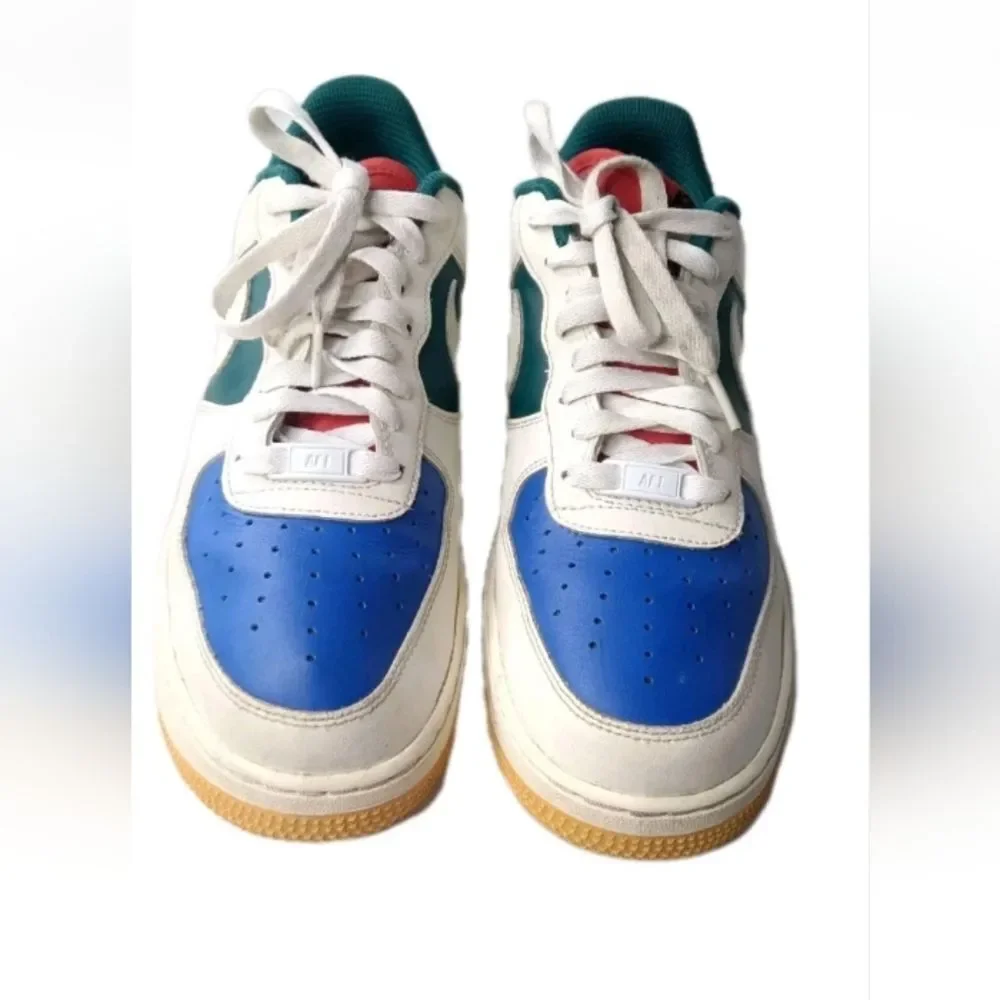 Nike By You ID Air Force 1 One CT7875-994 Men's Size 8.5 Blue Green White